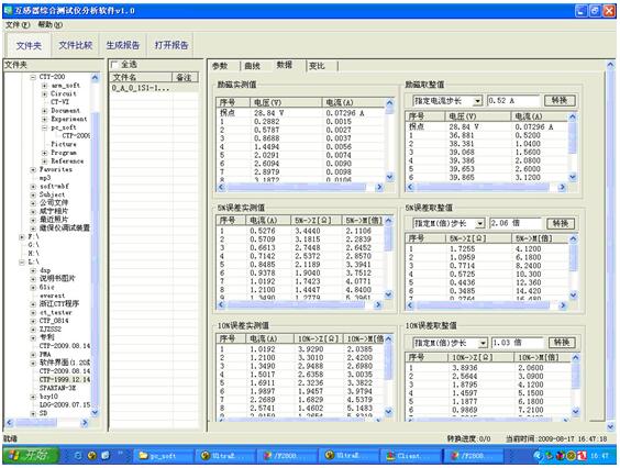 PC機操作軟件數(shù)據(jù)界面