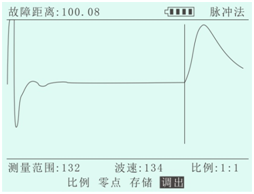 電纜故障測試儀測試結(jié)果界面