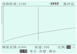 電纜故障測試儀輸入電纜長度界面