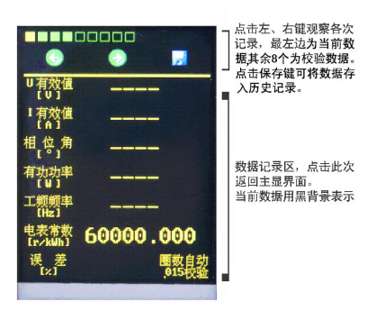 單相電能表現(xiàn)場(chǎng)校驗(yàn)儀數(shù)據(jù)界面