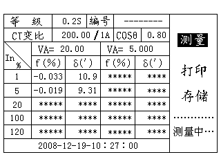 電流互感器現(xiàn)場(chǎng)校驗(yàn)儀測(cè)量中圖