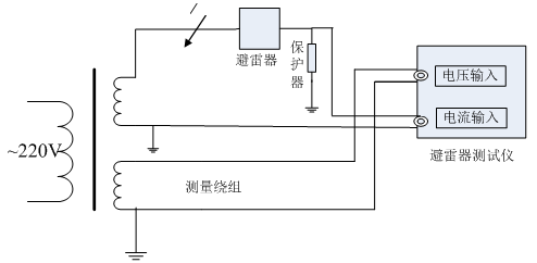 氧化鋅避雷器特性測試儀試驗(yàn)室接線圖