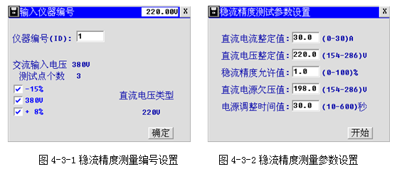 充電機(jī)特性測試儀穩(wěn)流精度測量編號設(shè)置及參數(shù)設(shè)置
