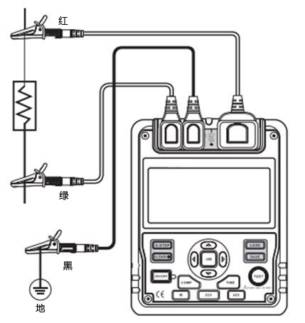 數(shù)字兆歐表絕緣電阻測量連接圖