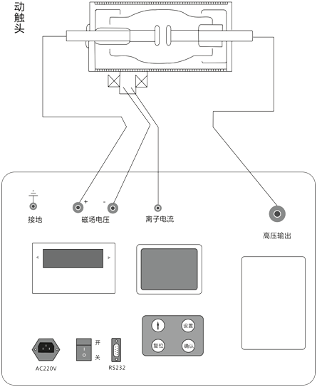 真空開關真空度測試儀測試連線圖