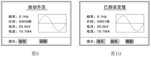 超低頻高壓發(fā)生器升壓界面