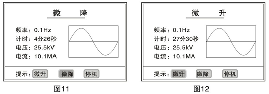 超低頻高壓發(fā)生器電壓微降及微升界面