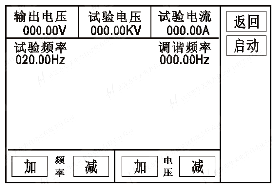 電纜交流耐壓試驗裝置半自動試驗界面
