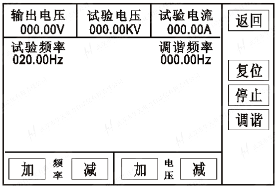 電纜交流耐壓試驗裝置手動試驗界面